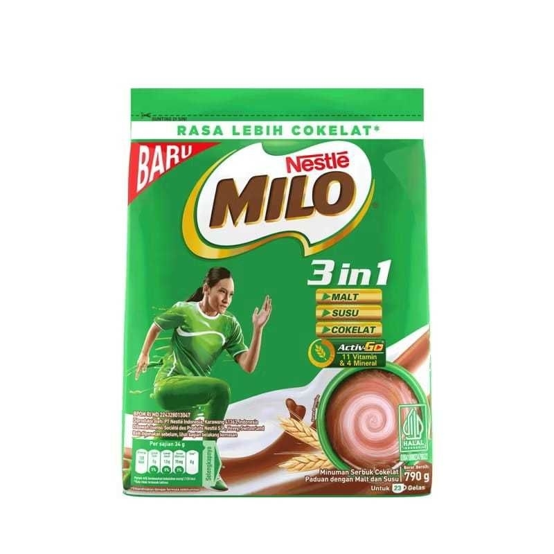 

Milo Activ Go 3 in 1 kemasan 790gr