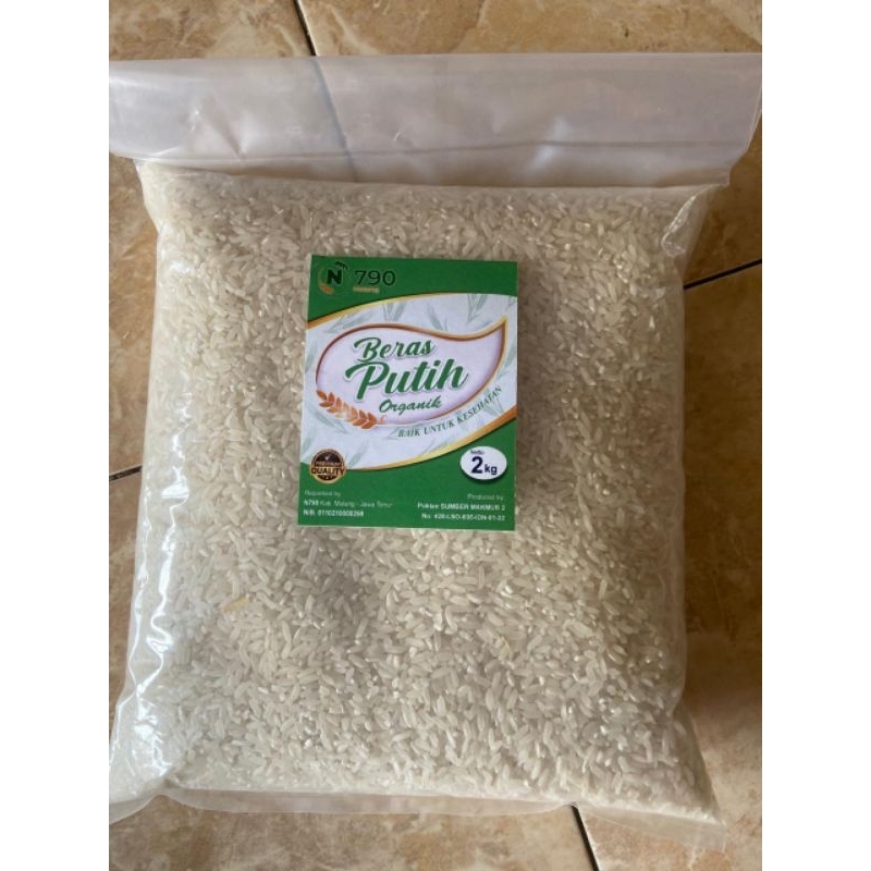 

Beras Putih Organik netto 2 Kg | Bebas Pestisida Sintetis dan Pupuk Kimia | Hasil Petani Lokal Malang