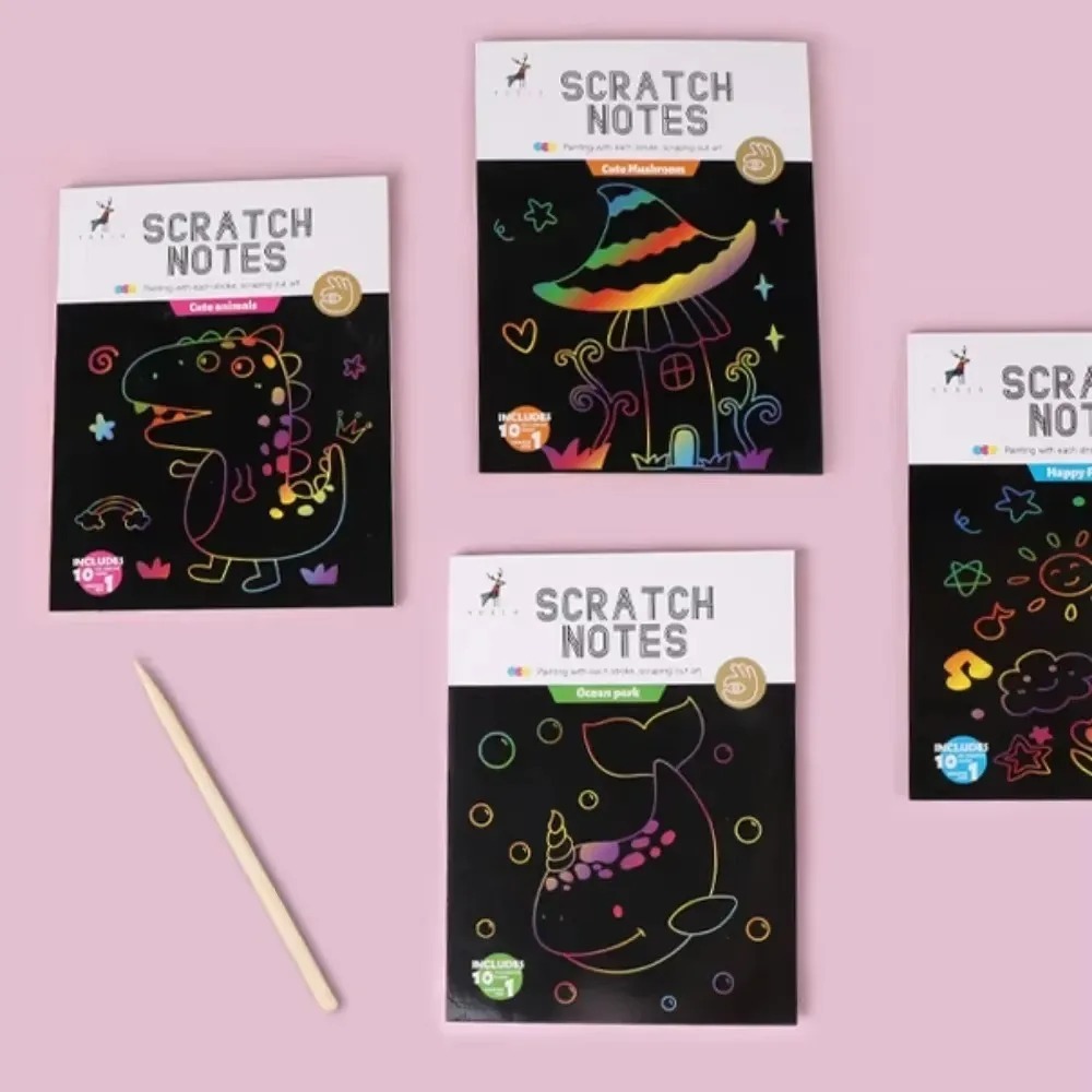 

Buku Mini Rainbow Scratch Note dengan Cover Berbeda dan 10 Lembar Kertas Scratch Note [1 Set 4 Buku]