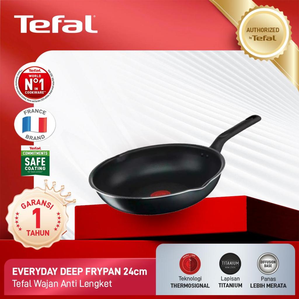 Tefal Everyday Deep Frypan 24cm - Wajan Anti Lengket