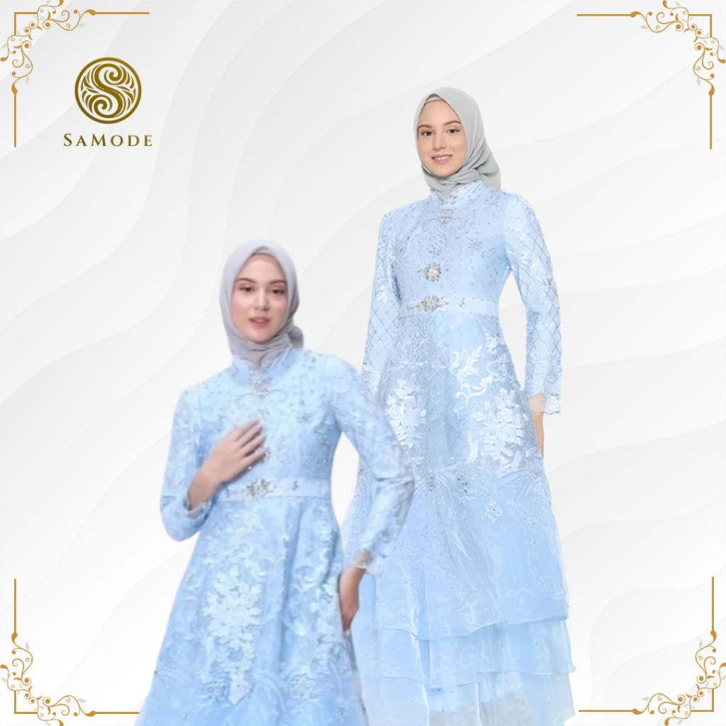 BIBIQ MF23072 Baju Pesta | Abaya Pesta | Dress Mewah