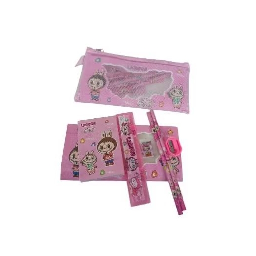 

1 set paket alat tulis tempat pensil labubu