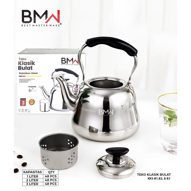 TEKO MINI SIUL + SARINGAN 1 LITER / TEKO SARINGAN TEH KOPI / TEKO MINI STAINLESS + SARINGAN