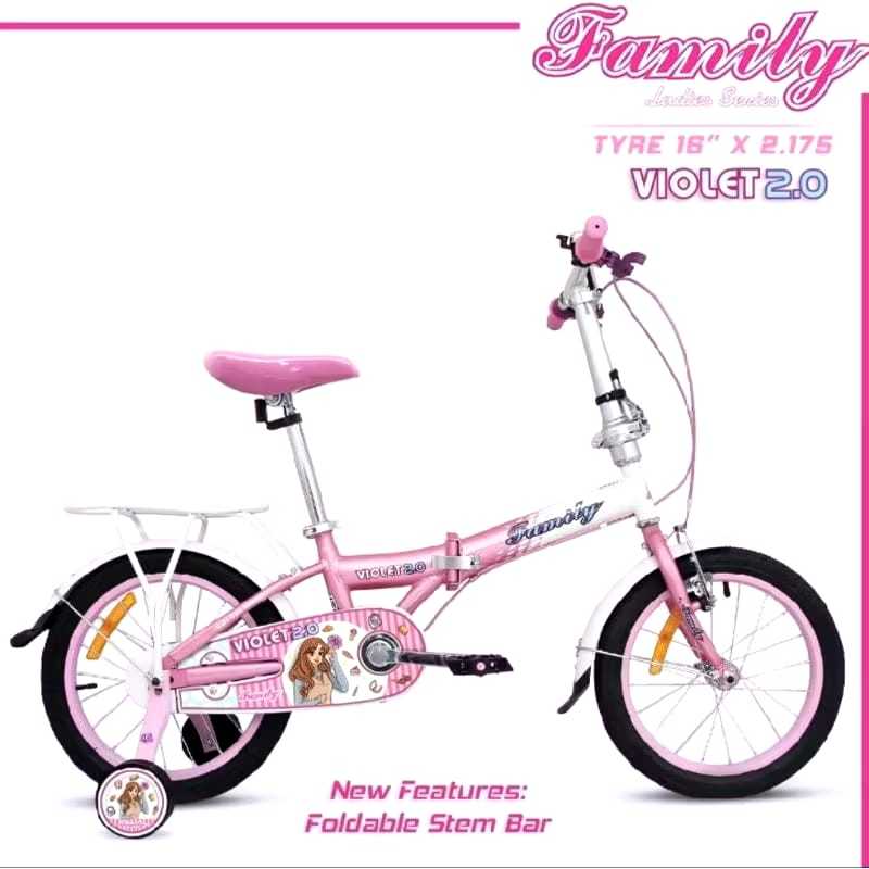SEPEDA LIPAT ANAK FAMILY VIOLET 16 INCH