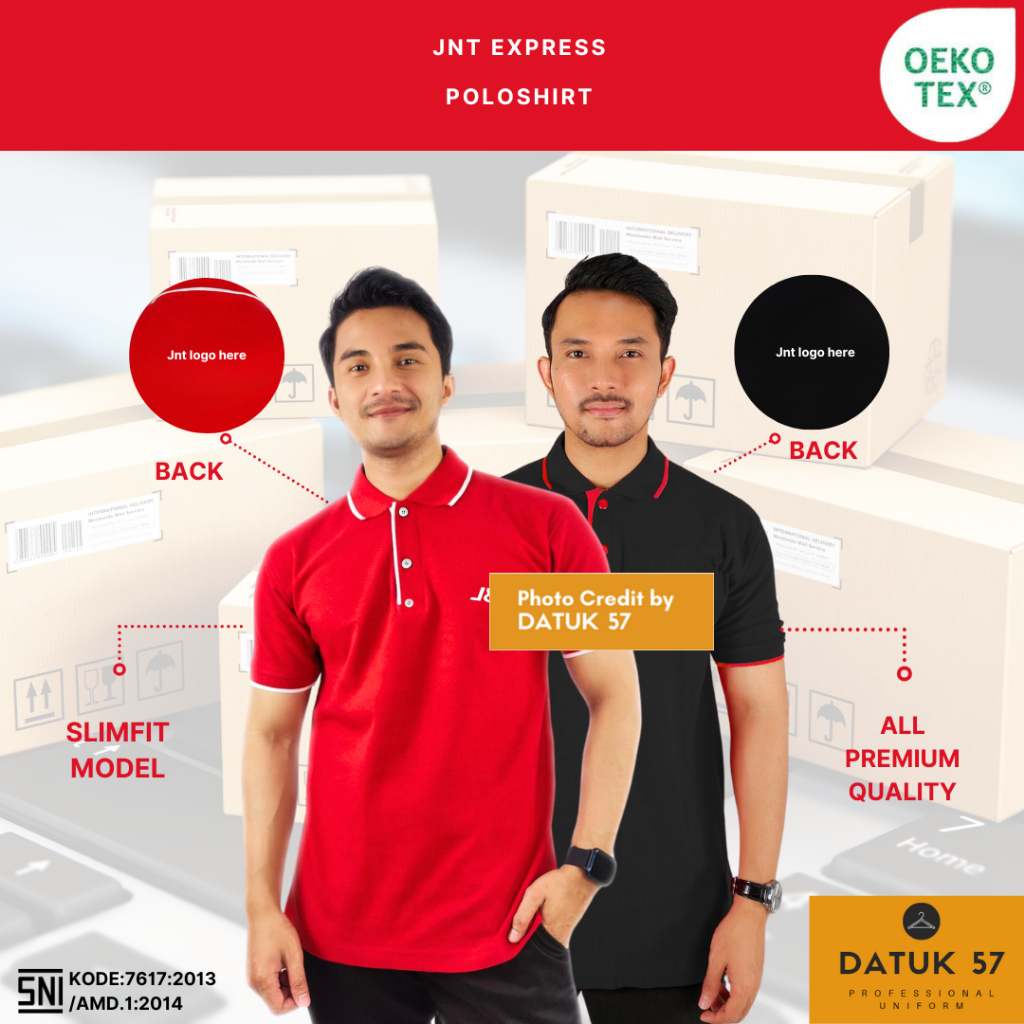 Original Premium by Datuk57 : Seragam Kaos Polo Shirt JNT-J&T Express