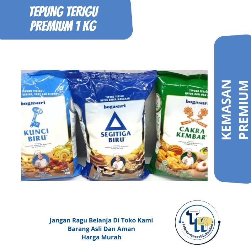 

Tepung Terigu Bogasari premium kemasan 1kg