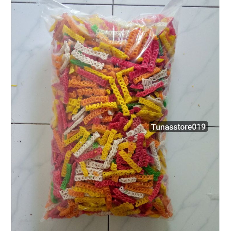 

(1bal) kerupuk rante warna-warni | toping seblak isi 5kg