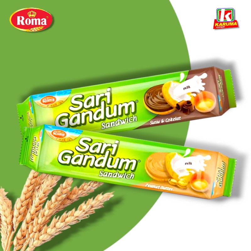 

Roma Sari Gandum Sandwich 108g | Coklat / Selai Kacang