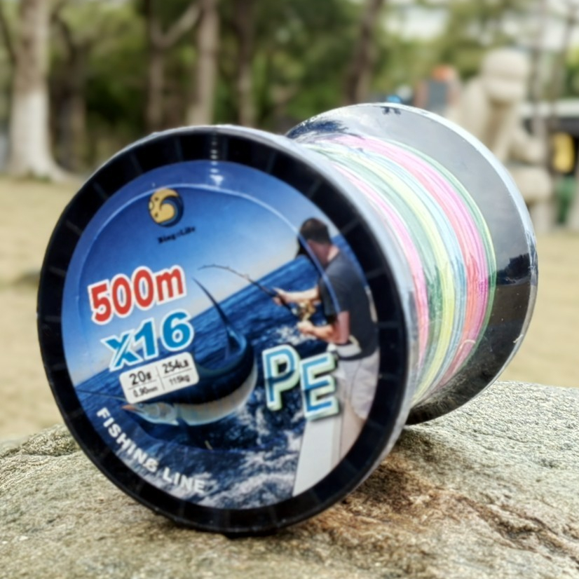 Senar PE X12 0.45mm 49.9kg Memancing Perahu 7# 110lb Senar Pancing 500m Memancing Di Laut