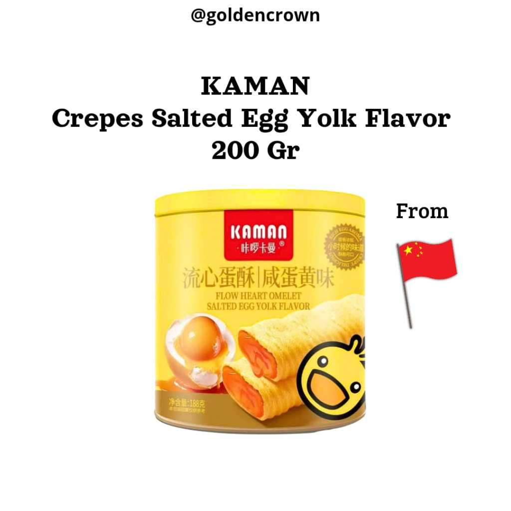 

KAMAN Crepes Salted Egg Yolk Flavor / Crepes Isi Krim Rasa Telur Asin 200g