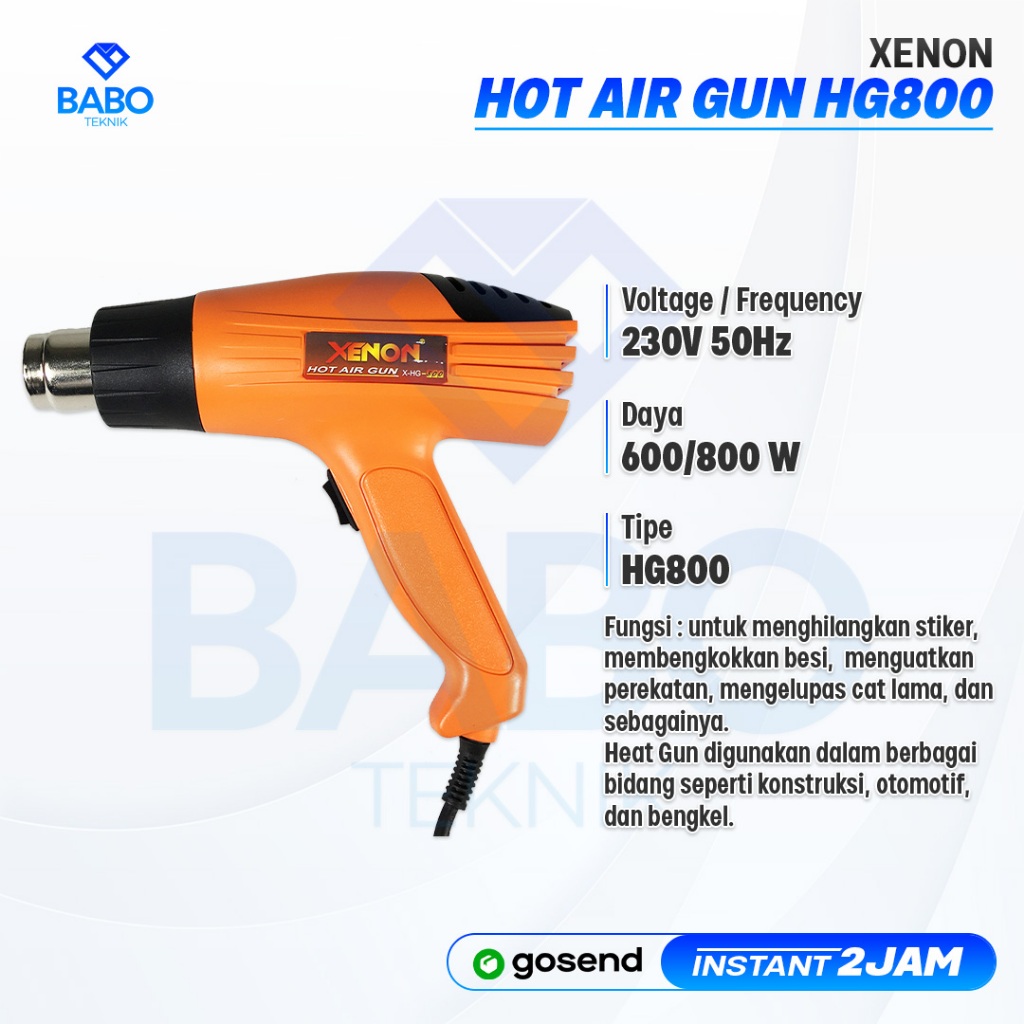 XENON HG800 Heat Gun 800W Mesin Pemanas Angin Panas