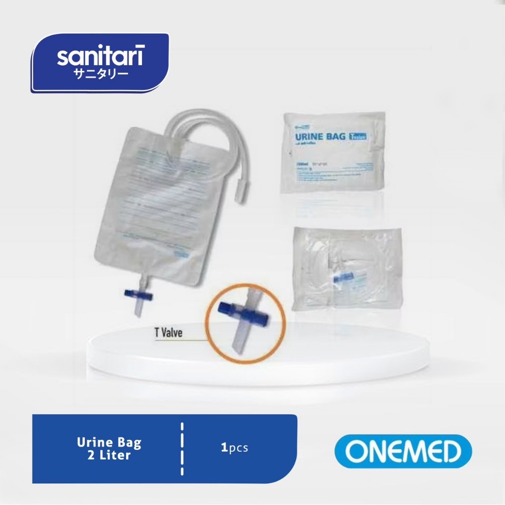 Urine Bag Onemed 2liter T-valve Kantong Kencing Urin Bag Onemed Steril
