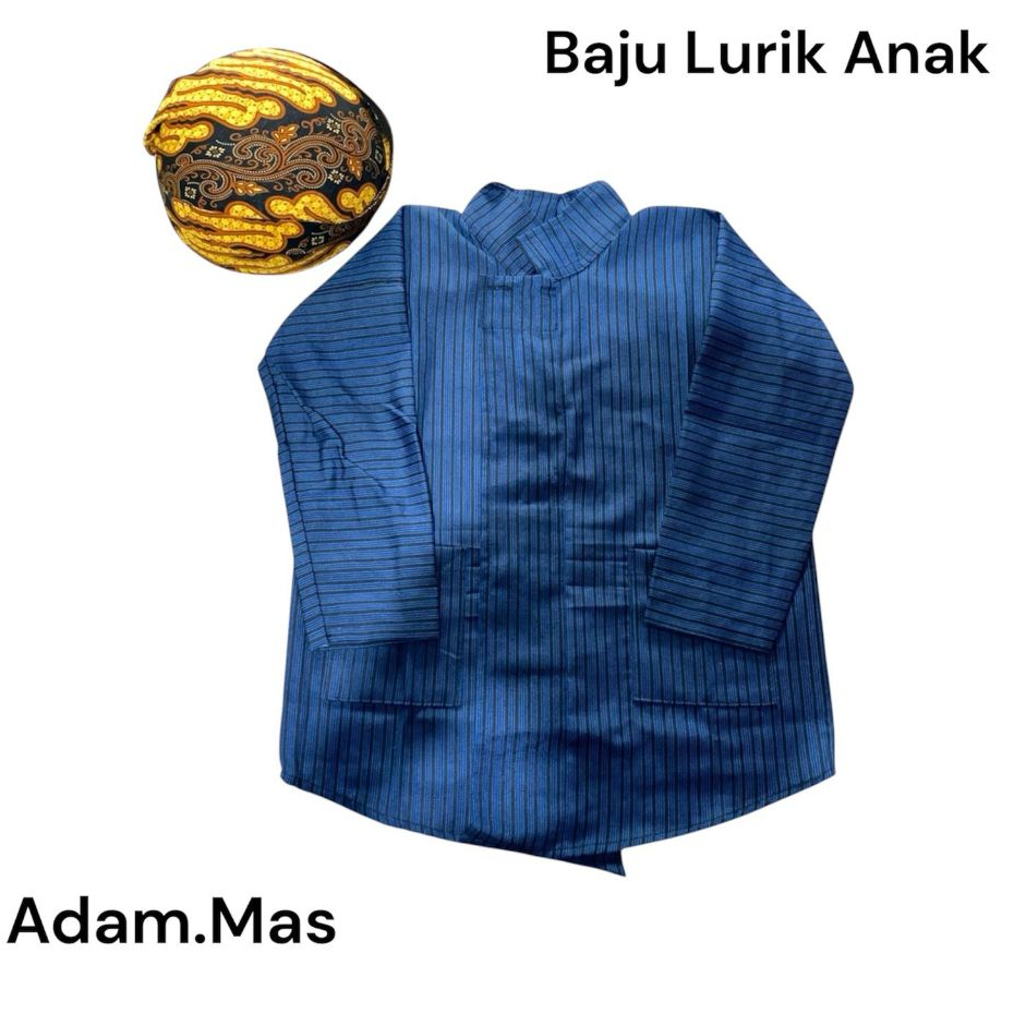 Baju surjan lurik anak dan blangkon Baju adat jawa anak laki laki Baju jawa anak laki laki 2-11 th