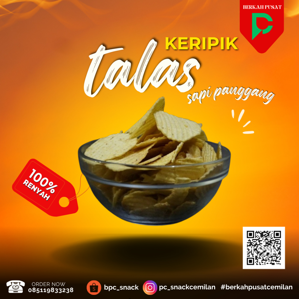 

Keripik Talas Sapi Panggang RENYAH 100gram