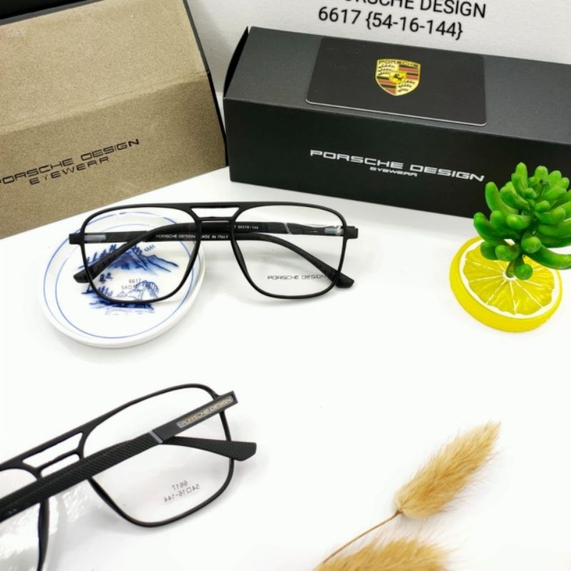 Frame Kacamata Minus Photocromic Pria/Wanita 6617 | Kacamata Minus Antiradiasi Bisa Normal Minus/Sil