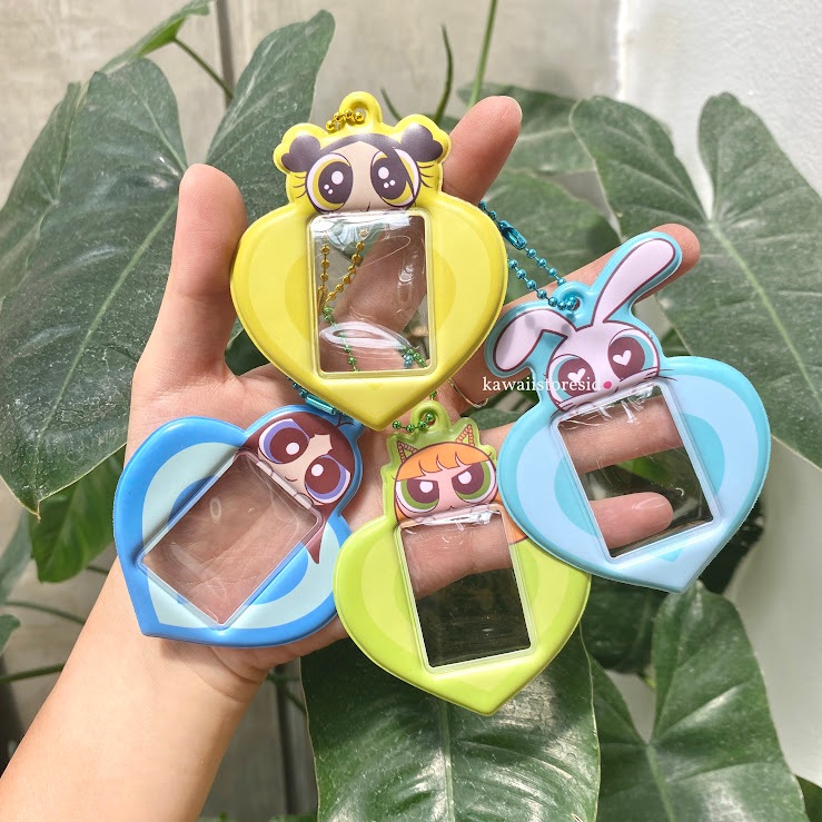 

ID Card Photo Foto Case Holder Frame Bingkai Heart Warna Warni Blue Purple Green Yellow Pink Dark Blue Karakter Kartun Powerpuff Girl Unik Lucu Hadiah Gift