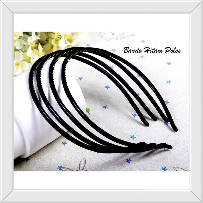 Bando Hitam / Bando Lidi / Bando Plastik Polos / Bando Pria Dan Wanita / Bando Rambut