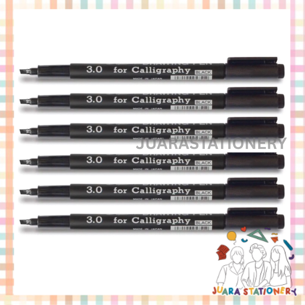 

(20) JUARASTATIONERY Calligraphy Pen Snowman 3.0 Black / Drawing Pen Calligraphy Kaligrafi
