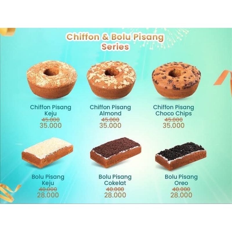 

Rumah_Sayur_Kita-chiffon dan bolu pisang Seris/bolu pisang/chiffon/bolu/cemilan/chiffon pisang keju chiffon pisang almond chiffon pisang chococip/bolu pisang kejubolu pisang coklat bolu pisang Oreo