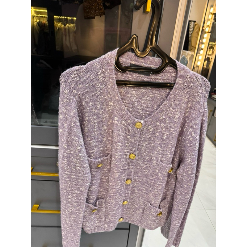 Tweed Cardigan Benang Jarum