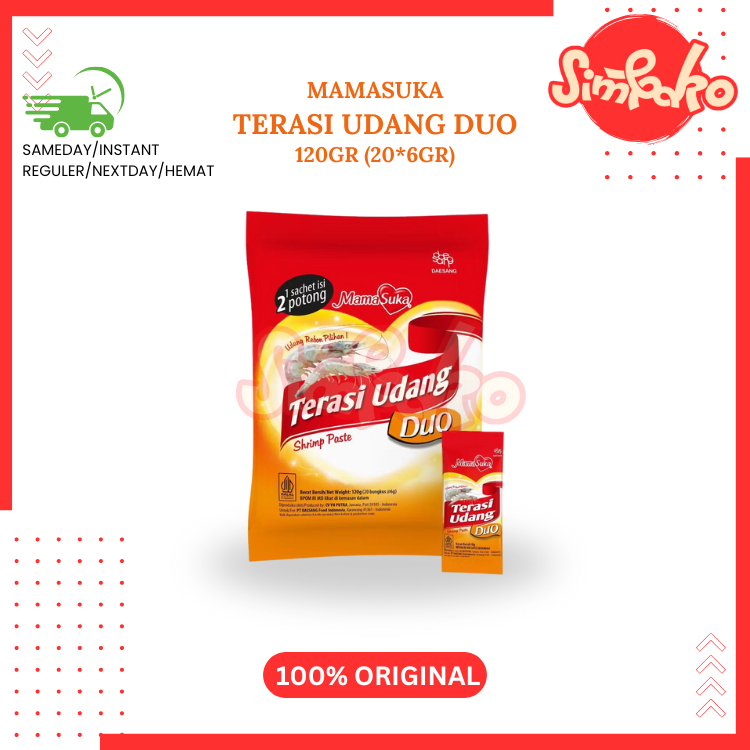

SIMBAKO - Mamasuka Terasi Udang DUO Shrimp Paste Pack isi 20pcs