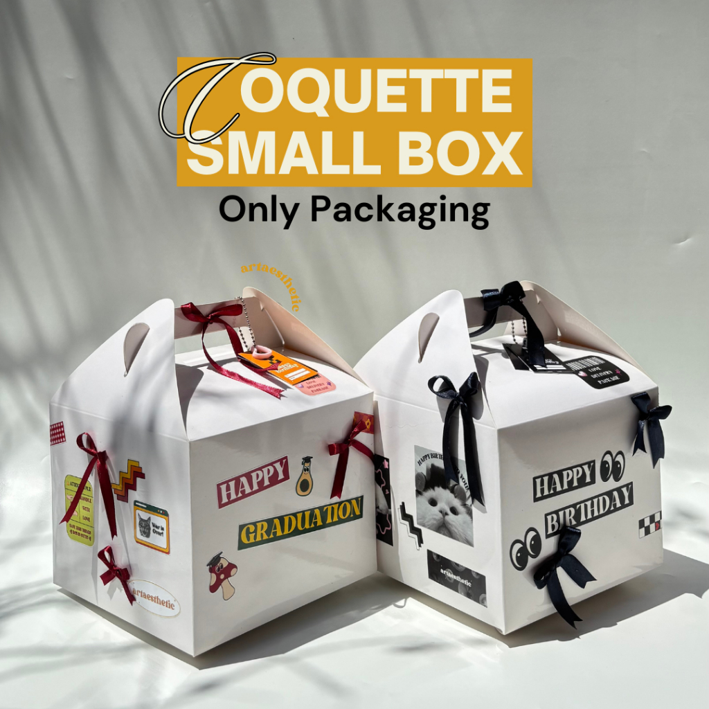 

[Coquette Small Box | Only Packaging] Gift Box Tanpa Snack | Birthday | Graduation | Anniversary | Universal by artaesthetic