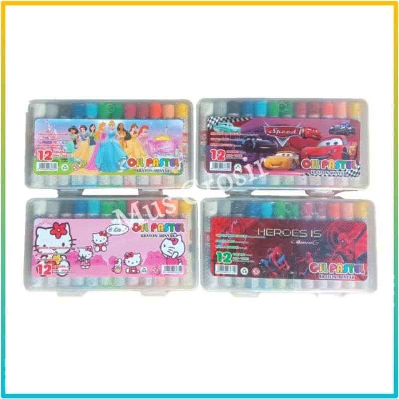 

Crayon Set 12 Warna Kecil OIL PASTEL Kerayon Set Murah Berkualitas