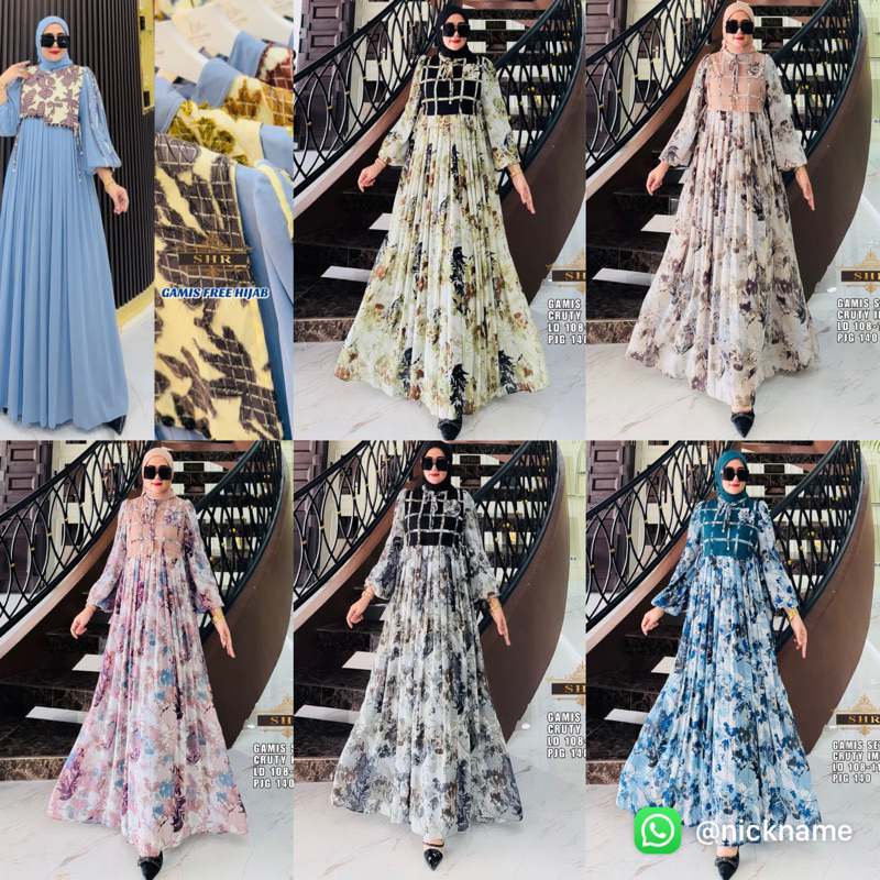 ORI SHR 100%… GAMIS SET HIJAB BATIK PREMIUM