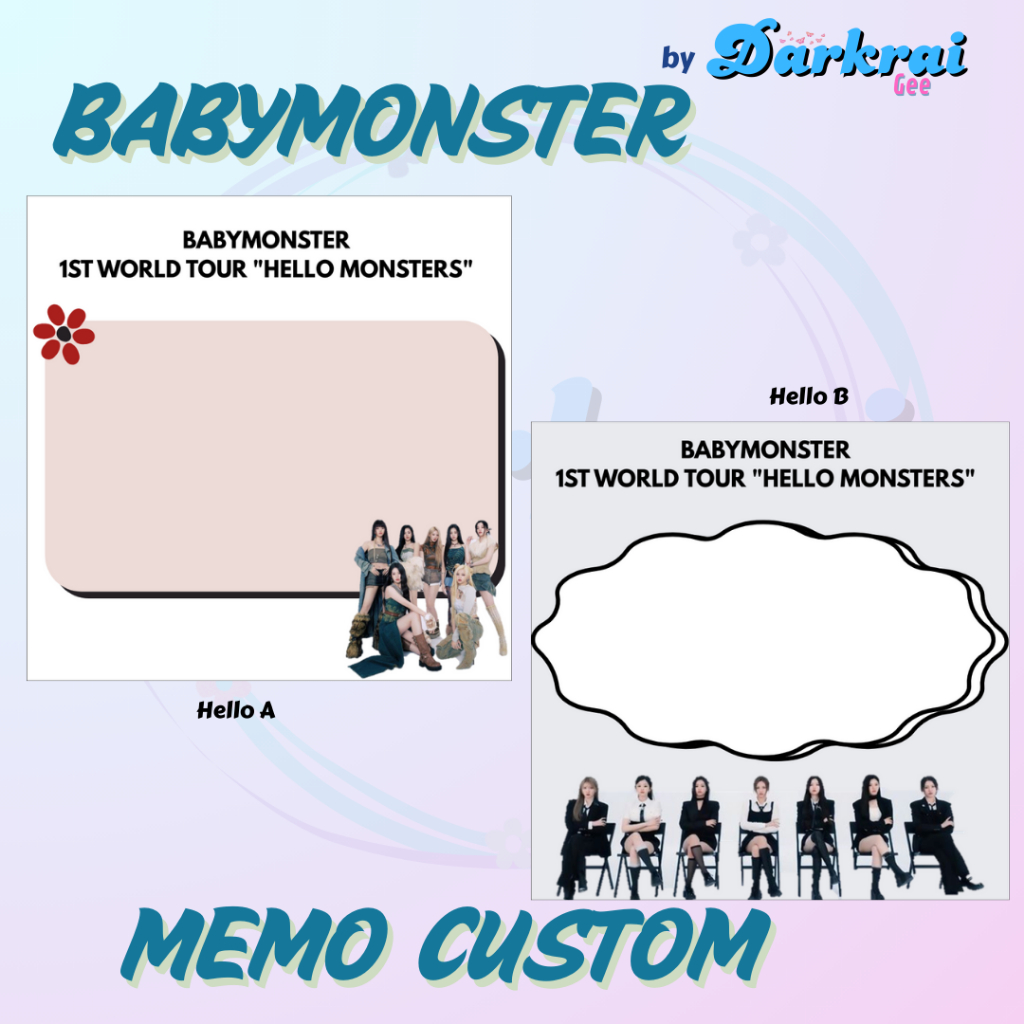 

DarkraiGee - Baby Monster Memopad / Notes / Catatan Kpop Custom