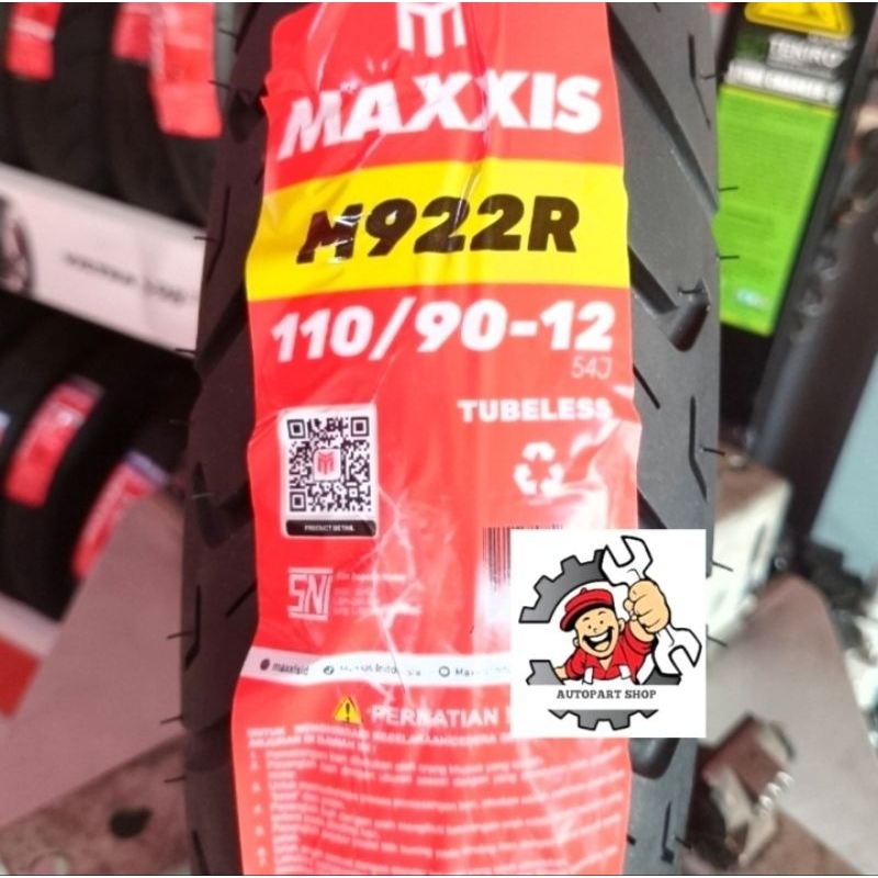 Ban Scoopy Ring 12 MAXXIS M922R 110/90/12 TUBELES Original merk MAXXIS