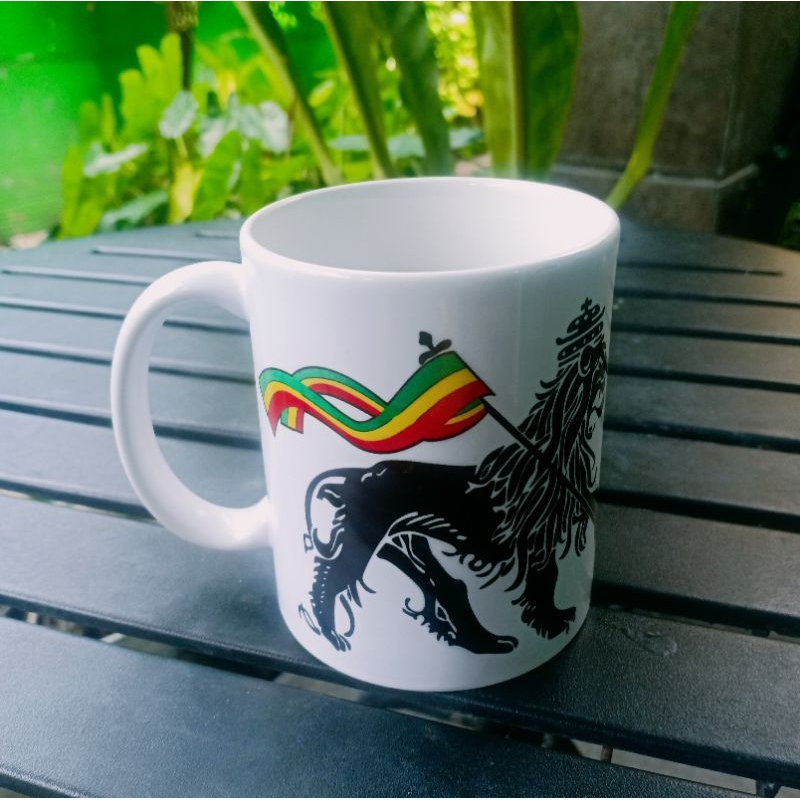 mug lion rasta gelas reggae tempat minum bob marley cangkir jamaica jamaika