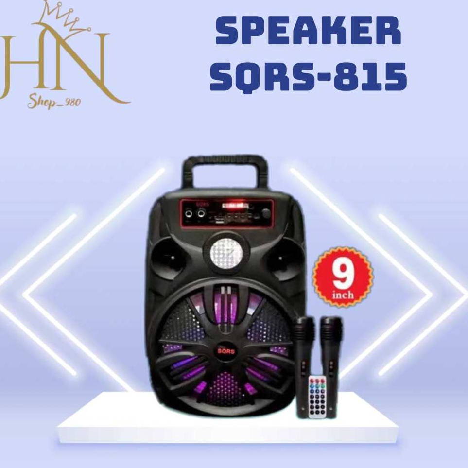 KODE Q27Z Speaker bluetooth portable SQRS885 dan 815 bass sound plus mic karoke 9in LED