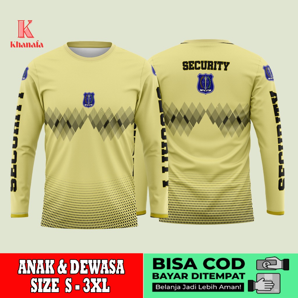 Kaos Satpam Lengan Panjang Kaos Security Jersey premium Satpam printing Custom art 15