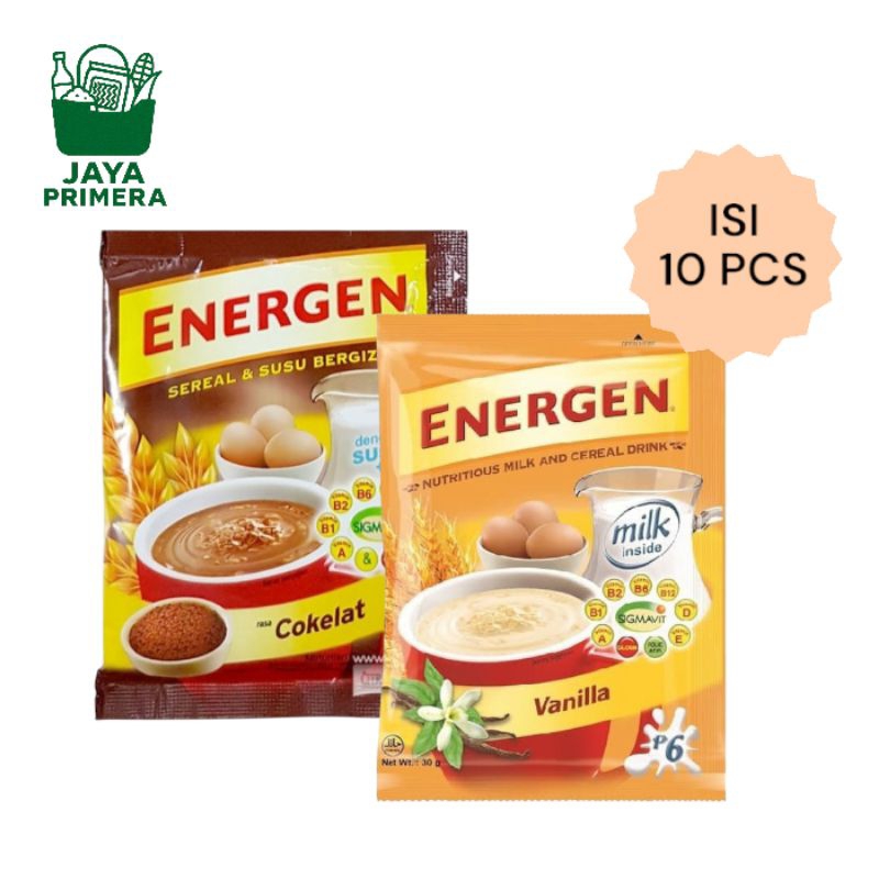 

Energen Sereal Susu Rasa Vanilla Coklat 1 Renceng 10pcs