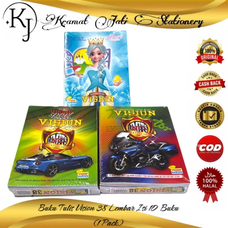 

Buku Tulis Vision 38 Lembar Isi 10 Buku (1 Pack)