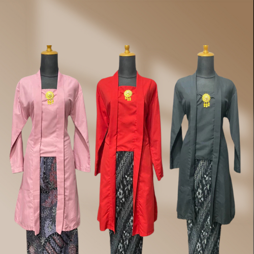 Kebaya Tunik KutuBaru Polos Modern