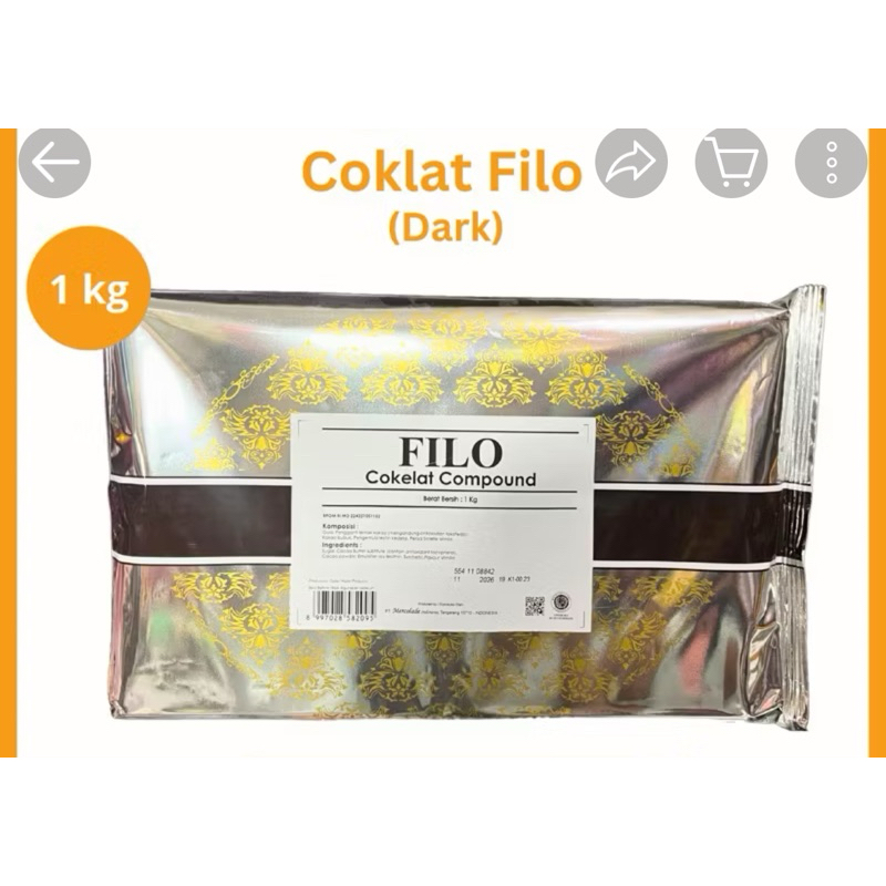 

(Khusus Instant) Coklat Batang Cokelat Compound Filo Berat 1kg