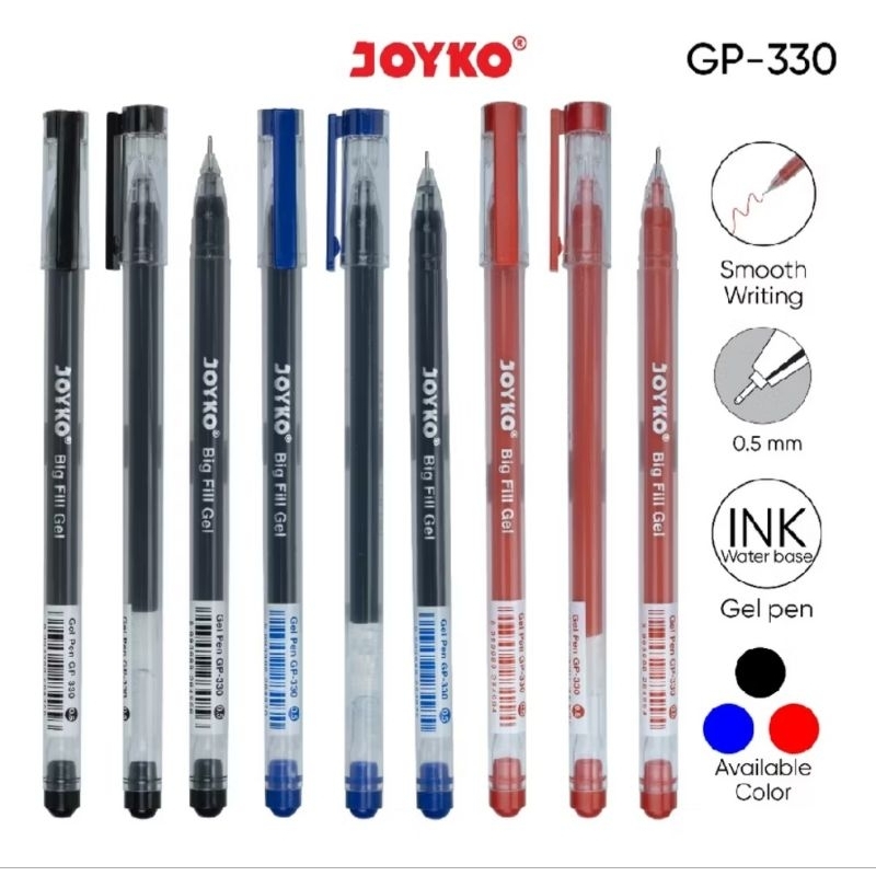 

Gel Pen Pulpen Pena Joyko GP-330 Big fill Gel 0,5mm