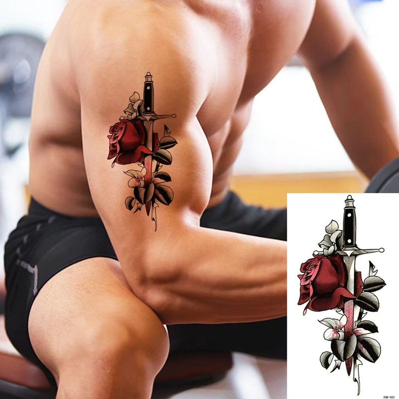 ZARIL TATO BASIC Tato Temporer Tato Temporary Seri XQB 083 MAWAR MERAH Anti Air Tahan 2-4 hari