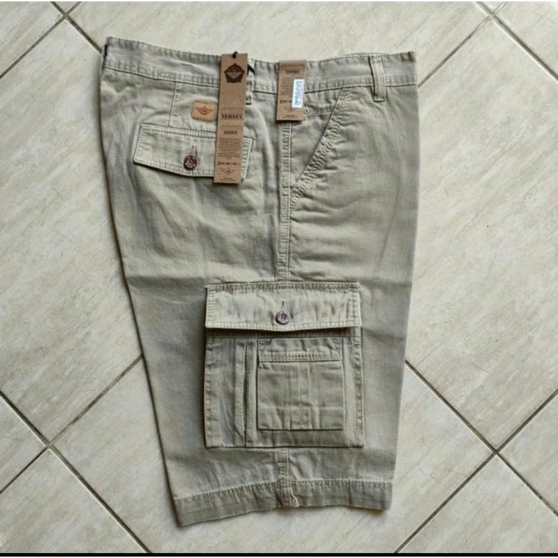 Celana Cargo Pendek Pria /Celana Pendek Cargo Katun Tebal Pria / Celana Pendek Cargo Jeans Pria