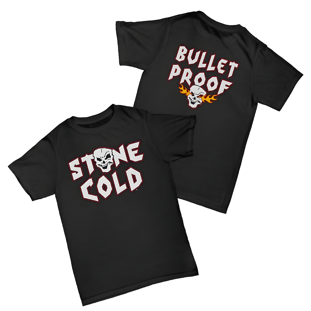 WW220 CineTees Kaos T-shirt Stone Cold Steve Austin Bullet Proof Premium T-shirt