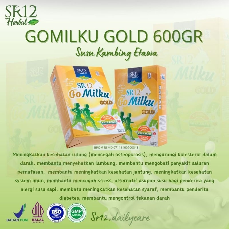 

GO MILKU GOLD SR12 SUSU KAMBING ETAWA PREMIUM HERBAL HALAL BPOM SUSU KESEHATAN TULANG PARU PARU