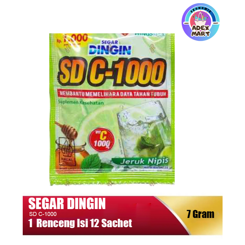 

Segar Dingin Jeruk Nipis SD-C 1000 7 gram Isi 12 Sachet Minuman Serbuk