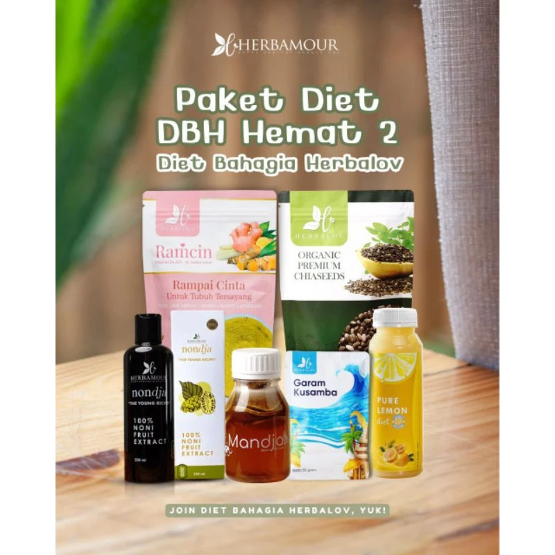 

HERBAMOUR STORE/ PAKET DIET DBH HEMAT 2 / DIET BAHAGIA HERBALOV