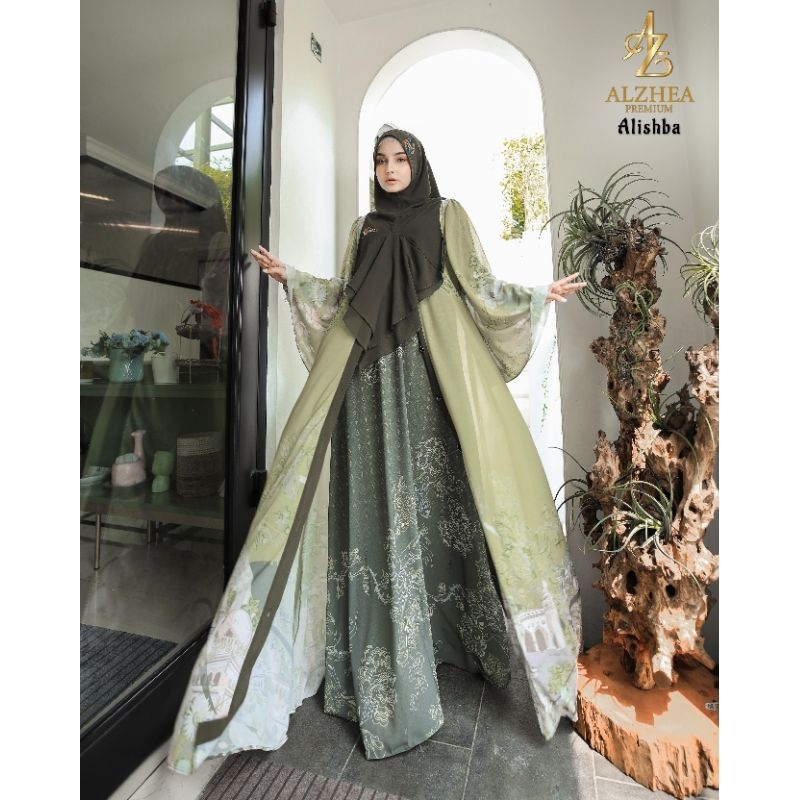 gamis dress set outer alisbha alev by alzhea premium
