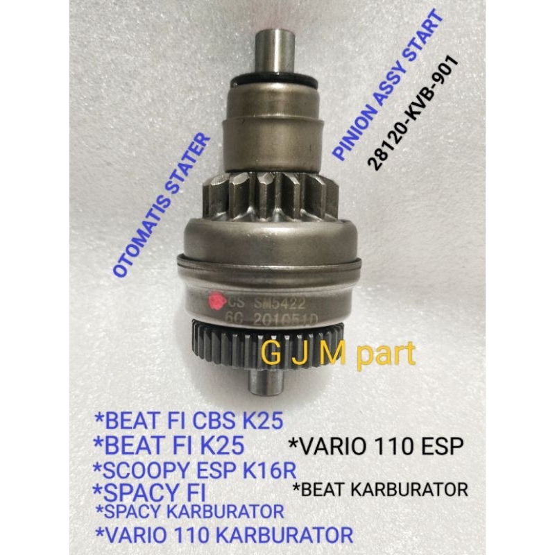 PINION GRANAT OTOMATIS STATER HONDA BEAT FI VARIO 110 FI SCOOPY FI SPACY FI VARIO 110 KARBU SCOOPY K