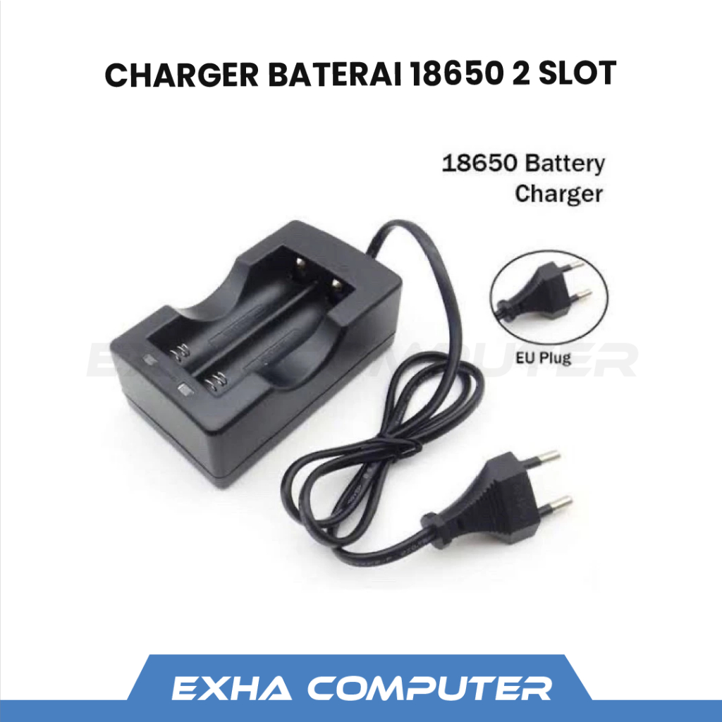 CHARGER BATERAI 18650 CAS BATERAI 18650 2 SLOT