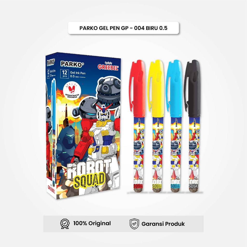 

Bolpen Pulpen PARKO / GP-004 Tinta Hitam 0.5 (12PCS/SET) Ballpen Ballpoint Pena Gel