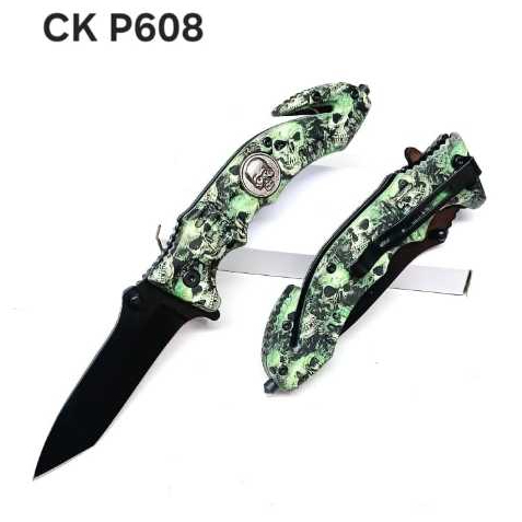 pisau lipat multifungsi luar ruangan, pisau bertahan lapangan portabel, pisau lipat kamuflase, pisau