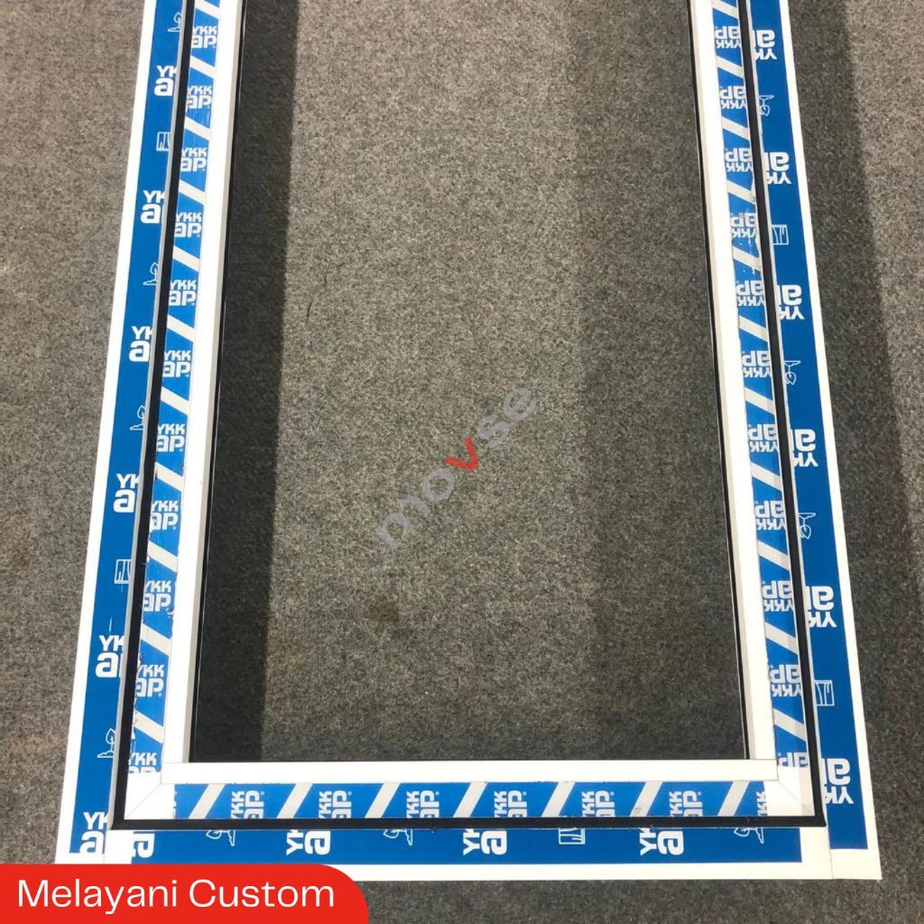 YKK Window: Jendela Aluminium 3" 60 x 120 cm Putih / Hitam